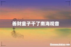 善财童子干了南海观音
