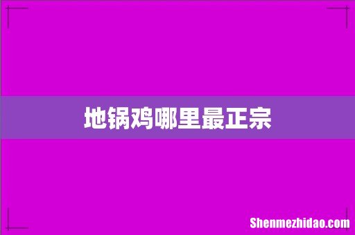 地锅鸡哪里最正宗