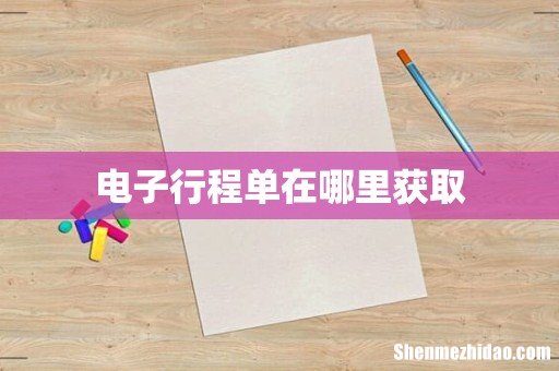 电子行程单在哪里获取