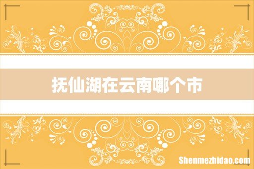抚仙湖在云南哪个市