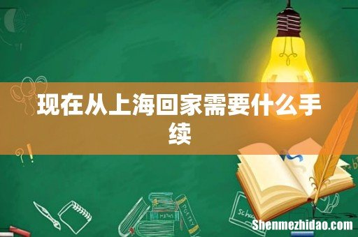 现在从上海回家需要什么手续