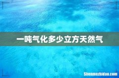 一吨气化多少立方天然气