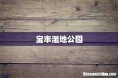 宝丰湿地公园