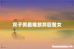 双子男最难放弃巨蟹女