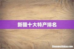 新疆十大特产排名