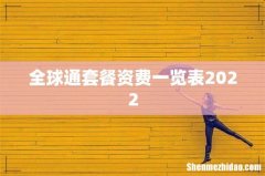 全球通套餐资费一览表2022