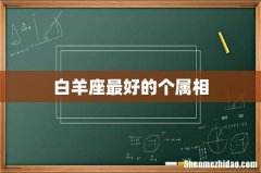 白羊座最好的个属相