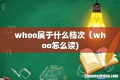 whoo属于什么档次（whoo怎么读)