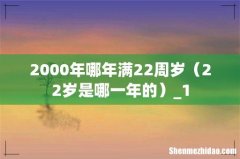 22岁是哪一年的 2000年哪年满22周岁_1