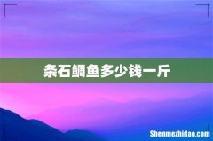 条石鲷鱼多少钱一斤