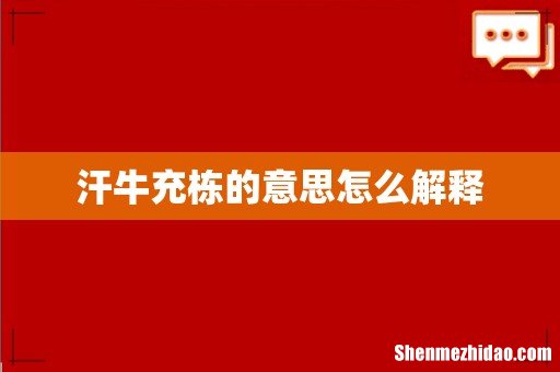 汗牛充栋的意思怎么解释