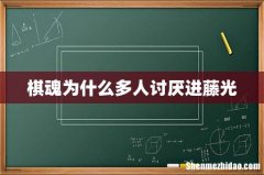 棋魂为什么多人讨厌进藤光