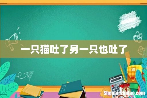 一只猫吐了另一只也吐了