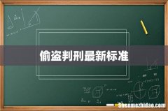 偷盗判刑最新标准