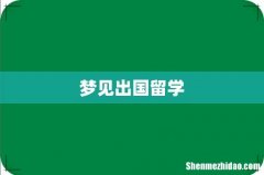 梦见出国留学