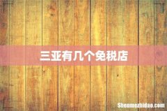 三亚有几个免税店
