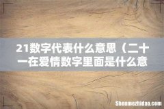二十一在爱情数字里面是什么意思 21数字代表什么意思