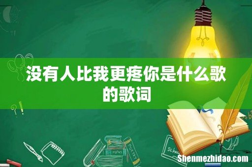 没有人比我更疼你是什么歌的歌词