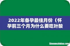 怀孕前三个月为什么要吃叶酸呢 2022年备孕最佳月份
