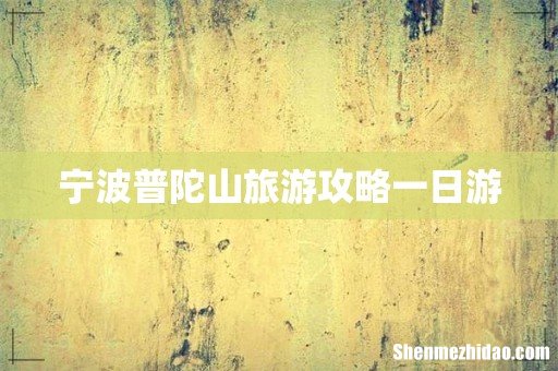 宁波普陀山旅游攻略一日游