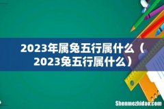 2023兔五行属什么 2023年属兔五行属什么