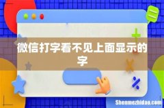 微信打字看不见上面显示的字