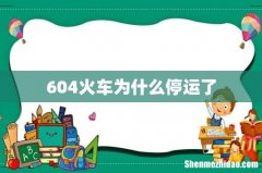 604火车为什么停运了