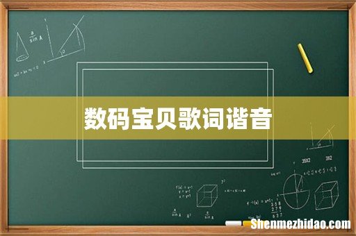 数码宝贝歌词谐音