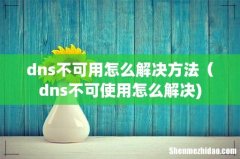 dns不可用怎么解决方法（dns不可使用怎么解决)