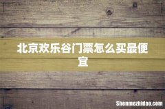 北京欢乐谷门票怎么买最便宜