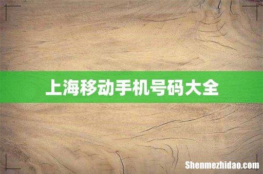 上海移动手机号码大全