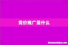 竞价推广是什么