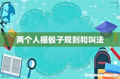 两个人摇骰子规则和叫法