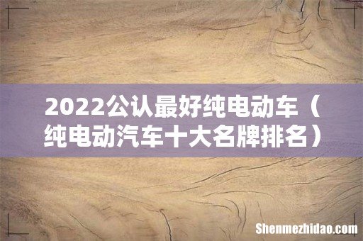 纯电动汽车十大名牌排名 2022公认最好纯电动车