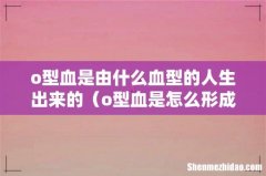 o型血是怎么形成 o型血是由什么血型的人生出来的