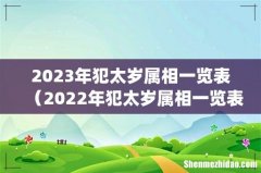 2023年犯太岁属相一览表（2022年犯太岁属相一览表)