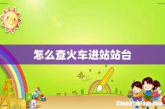 怎么查火车进站站台
