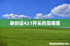 身份证421开头的是哪里