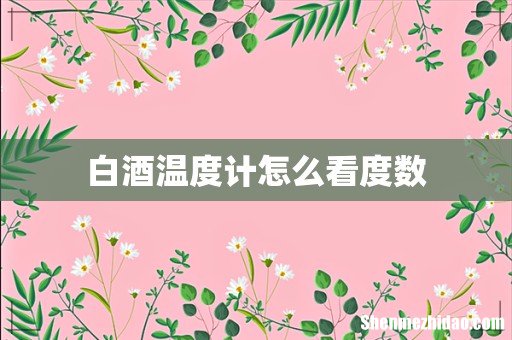 白酒温度计怎么看度数