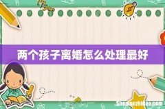 两个孩子离婚怎么处理最好