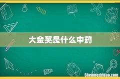 大金英是什么中药