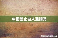 中国禁止白人通婚吗