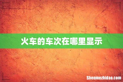 火车的车次在哪里显示