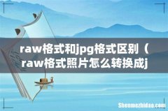 raw格式和jpg格式区别（raw格式照片怎么转换成jpg)