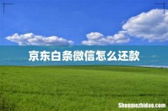 京东白条微信怎么还款