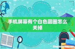 手机屏幕有个白色圆圈怎么关掉