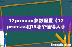12promax参数配置（12promax和13哪个值得入手)