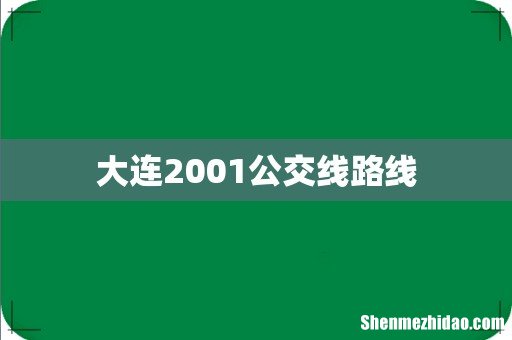 大连2001公交线路线