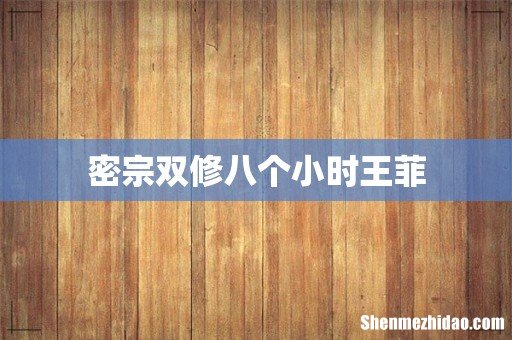 密宗双修八个小时王菲