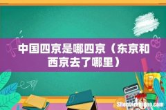 东京和西京去了哪里 中国四京是哪四京
